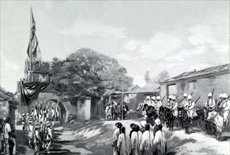 Remise, par les troupes françaises, de la ville de Liou-li-Ho aux Chinois (1901)