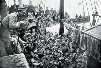 World War I. Portuguese contingents leaving for France (1917)