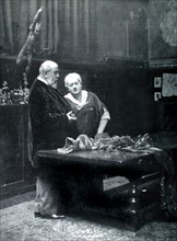 Le peintre Albert Besnard (1849-1934) et sa femme