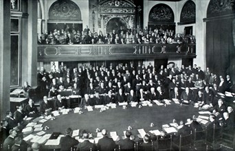 Séance d'ouverture de la conférence internationale de La Haye (1929)