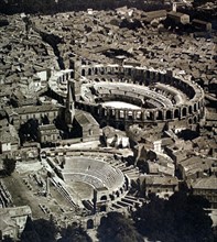 Arles: the ancient amphitheater and arena (1929)
