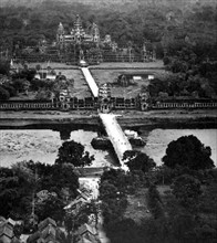 Aerial view of the Angkor temples (1929)