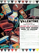Publicité pour la peinture "Valentine"