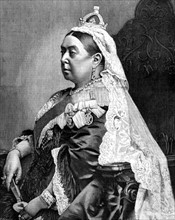 Portrait de la reine Victoria in "Le Journal illustré" du 26-6-1887
