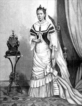 Portrait de la reine de Madagascar, Ranavalo II in "Le Journal illustré" du 24-3-1895