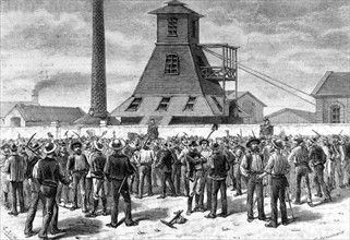 Grèves dans la mine d'Anzin in "Le Journal illustré" du 16-3-1884