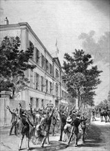 Clermont-Ferrand. Arrivée du général Boulanger au quartier général du 13ème corps d'armée In "Le Journal illustré" du 24-7-1887