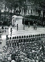 Inauguration in London of the statue of Marshal Foch (1930)