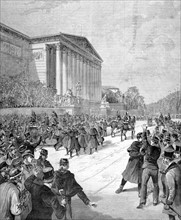 Paris. Demonstration in front of the Chamber of Deputies (1887)