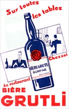 Advertisement for Grutli beer (1929)