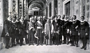 Réception au Vatican de l'ambassade extraordinaire française pour la canonisation de Jeanne d'Arc (1920)
