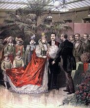 A Paris, pour la mi-carême, réception de la reine des blanchisseuses du 18 mars 1893