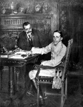 King Alfonso XIII and his prime minister, Mr. Canalejas (1910)