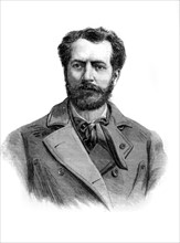 Portrait du sculpteur Auguste Bartholdi in "Le Journal illustré"  (1883)