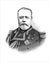L'amiral Cervera, commandant la flotte espagnole in "Le Journal illustré" (1898)