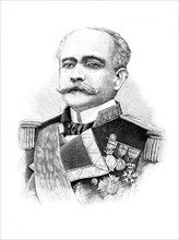 L'amiral de Montojo, commandant la flotte espagnole in "Le Journal illustré" (1898)