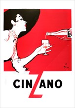 Advertisement for "Cinzano" aperitif (1953)