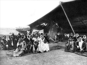 Syria. An allied of France, Nouri Ibn Chalaan, under his tent (1925)