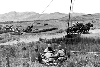 Rif War. Military section linked with radio to the headquarters (1925)