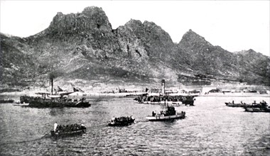 Landing site of Japanese and British forces in the bay of Lao-Chan (September 1914)