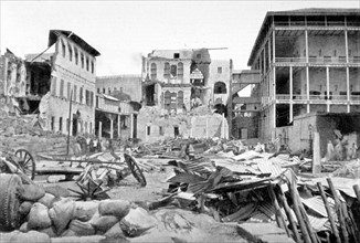 Bombardement de Zanzibar par l'armée anglaise (25 août 1896)