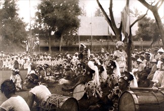 Tahiti. The French National Day (Bastille Day) celebrated in Papeete (July 14, 1922)