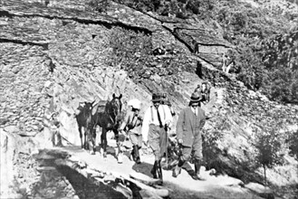 King Alfonso XIII of Spain visiting Las Hurdes mountains (1922)