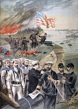 Landing of American troops at Guantanamo, in "Le Petit journal" from July 3, 1898