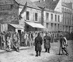 Paris. Soup kitchen at the 'Bouchée de pain', in "Le Journal illustré", November 9, 1884
