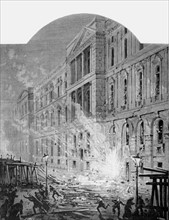 Criminal explosion in London at the local ministry government, in "Le Journal illustré" from April 1, 1883