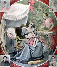 La tsarine allaitant la grande duchesse Olga, du 8 décembre 1895