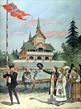 Le pavillon de la Norvège à l'exposition universelle de Paris, du 13 mai 1900