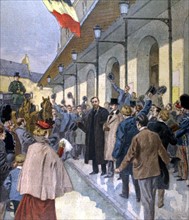 Déroulède being cheered in Tournai (1900)