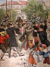 Arrest of an anarchist, Guillaume-Joseph Mauguard, in Puteaux (1902)