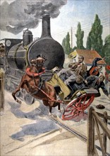 Three people crushed by a train (1901)