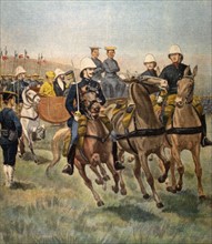 Revue des troupes par M. Doumer et l'empereur d'Annam à Hanoï, du 27 avril 1902