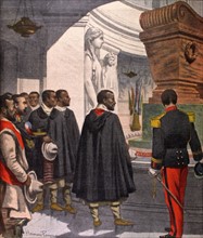 Visit of the Ras Makonnen of Ethiopia, to Les Invalides (1902)