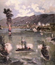 Insurgents attacking Valparaiso, Chile (1891)