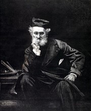 Portrait of painter Léon Cogniet, in "Le Monde illustré", 12-4-1880