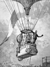 Le départ du "Horla" à Paris, monté par MM. Jovis et Mallet, in "Le Monde illustré" du 20 août 1887