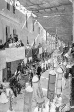"Del Corpus" procession in Seville, in "Le Monde illustré", 6-28-1884