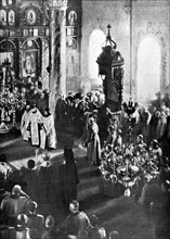 Te Deum célébré à l'église de Starazagora en l'honneur des victoires bulgares (1912)