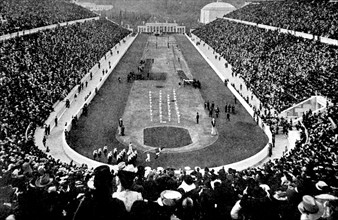 Overall view of the stadium at the Athens Olympic Games (April 22, 1906)