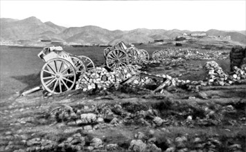 Rif War, Morocco.
Former Spanish camp of Annual captured by the Rifans, 7-21-1921.