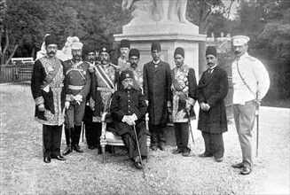 Shah of Persia Mozaffer-ed-Dîn and his escort on a visit to Warsaw (1900)
