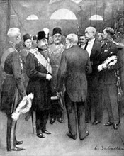 Arrivée de Mozaffer-ed-Dîn à Paris, à la gare du Nord (1900)