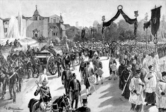 Funérailles du roi Humbert ier, à Rome (1900)