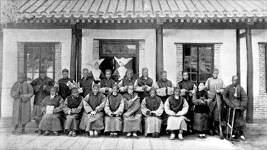 Old people's home at Sisters of Charity of St. Vincent de Paul's hospital, in Peking, 1900