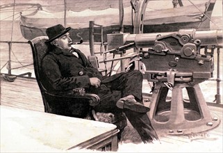 Le président Félix Faure à bord du bateau "Dupuy-de-Lôme" (1896)