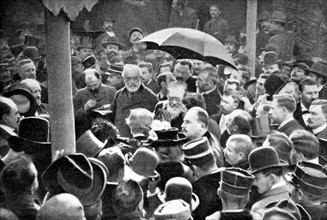 Guerre du Transvaal. 
Arrivée du président Krüger à Marseille, en 1900.